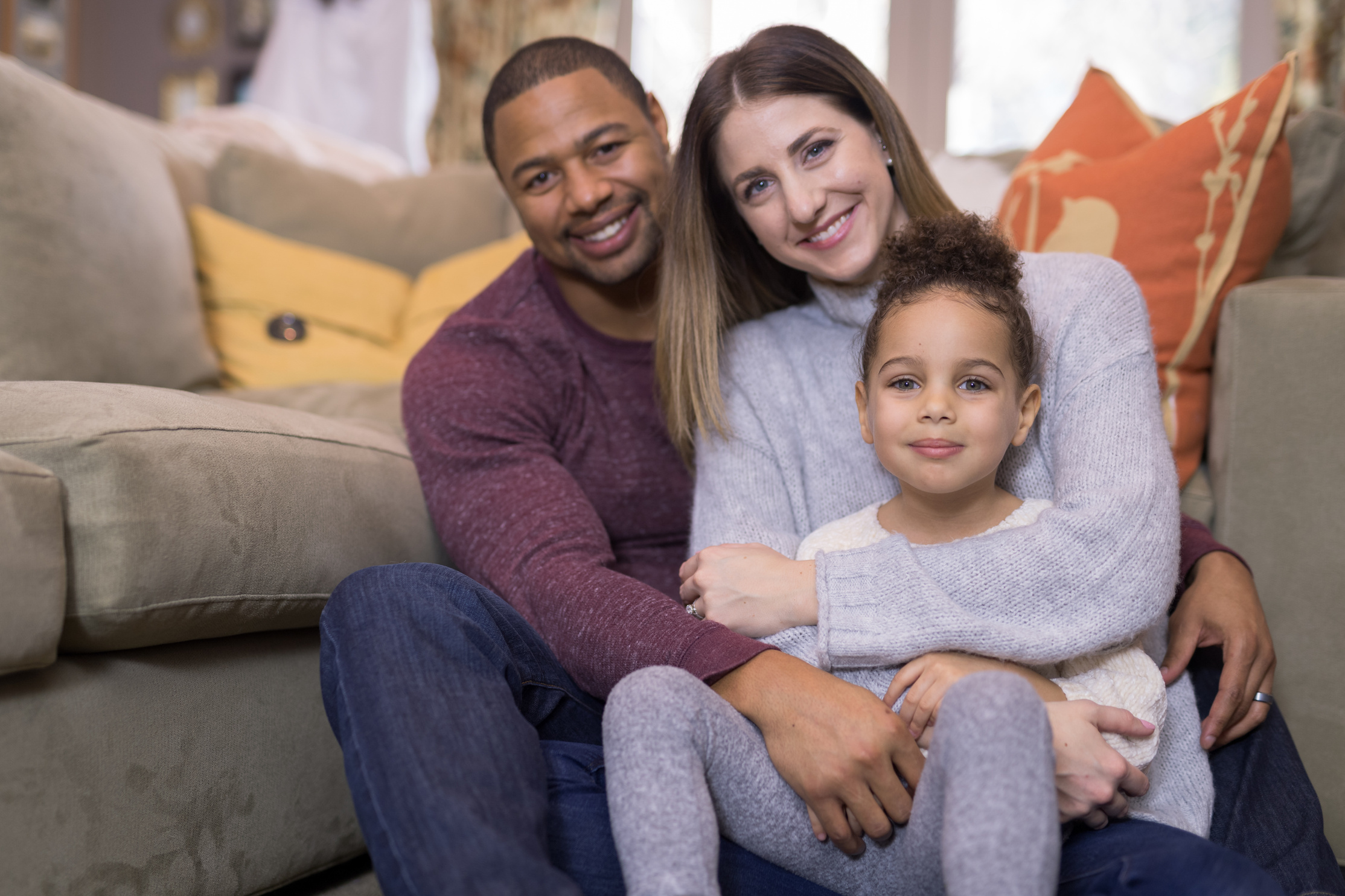 Mixed-Race Family Portrait